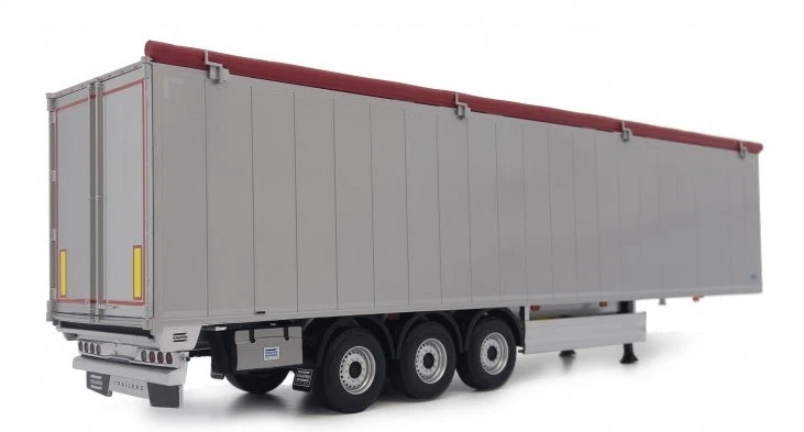 MARGE MODELS, Remorque à fond mouvant KNAPEN Bâche rouge, échelle 1/32, MAR20... - Photo 2/3