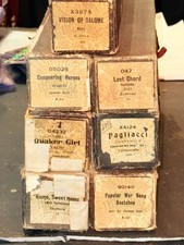 VINTAGE EARLY 1900's IMPERIAL PLAYER PIANO ROLLS 65 NOTE LOT OF 7 EX