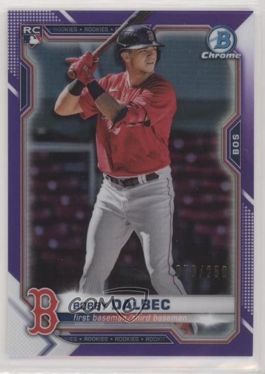 2021 Bowman Chrome Purple Refractor /250 Bobby Dalbec #1 Rookie RC
