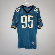Vintage Jacksonville Jaguars Jersey Large Paup Mens Size 44 Teal Bryce