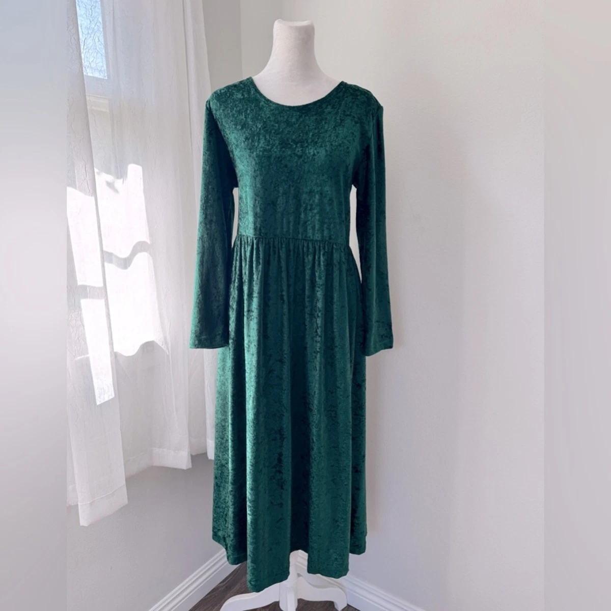 Green Velvet Maxi Dresses for Women for sale - eBay