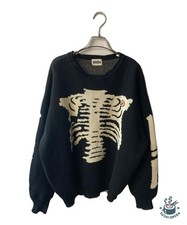 9090 Digital Bone Damage Knit Size: L Black Men NN2172