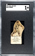 1921 MAJOR LEAGUE DIE-CUTS WALLY BERGER 9 POOR SGC 1 BASEBALL BOSTON BRAVES