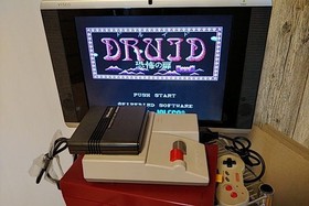 DRUID FAMICOM DISK SYSTEM FCD/Disk and case set tested -a106-