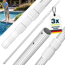 tillvex® Pool Teleskopstange Aluminium Poolstange Alu Reinigung Schwimmbecken