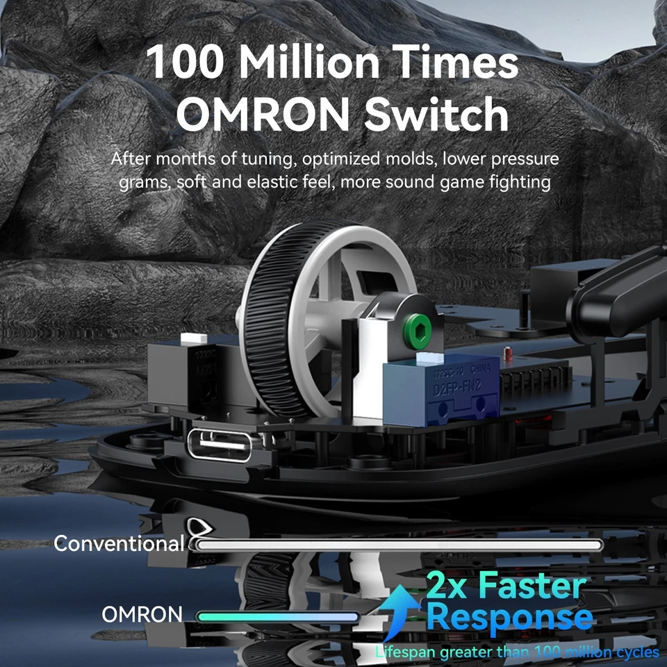 ATTACK SHARK X1 Gaming Mouse 53g Tri-mode Touchpad RGB Charging Dock PAW3395PRO - Image 4 of 4