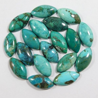 Natural Tibetan Turquoise Marquise Cabochon 5x10mm To 6x12mm Loose Gemstone