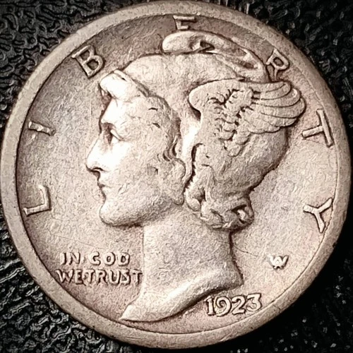 1923 S Mercury Dime - VF - 90% Silver Winged Liberty 10C