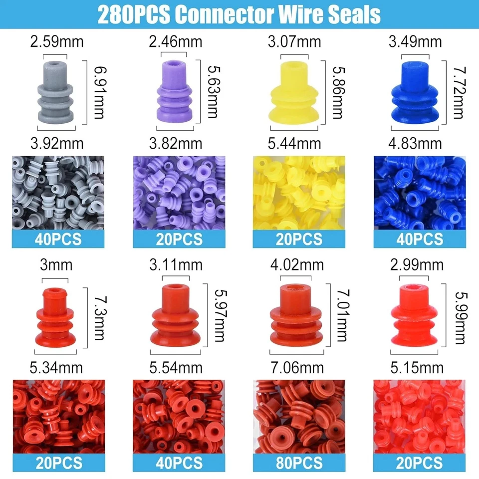 Connector Pins Kit 567Pcs 26 Types - 1/1.5/1.8/2.2/2.8/3.5mm Automotive Terminal - Image 3 of 4