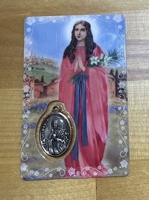 SANTA MARIA GORETTI Medal Charm & Laminated Prayer Card