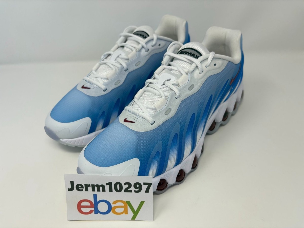 New Men's Nike Air Max DN8 White Red Light Photo Blue Size 9.5