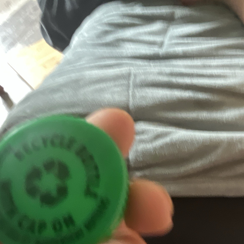 Green Plastic Casino-Style Poker Chip Token, Ridged Edge, Black Recycle Logo