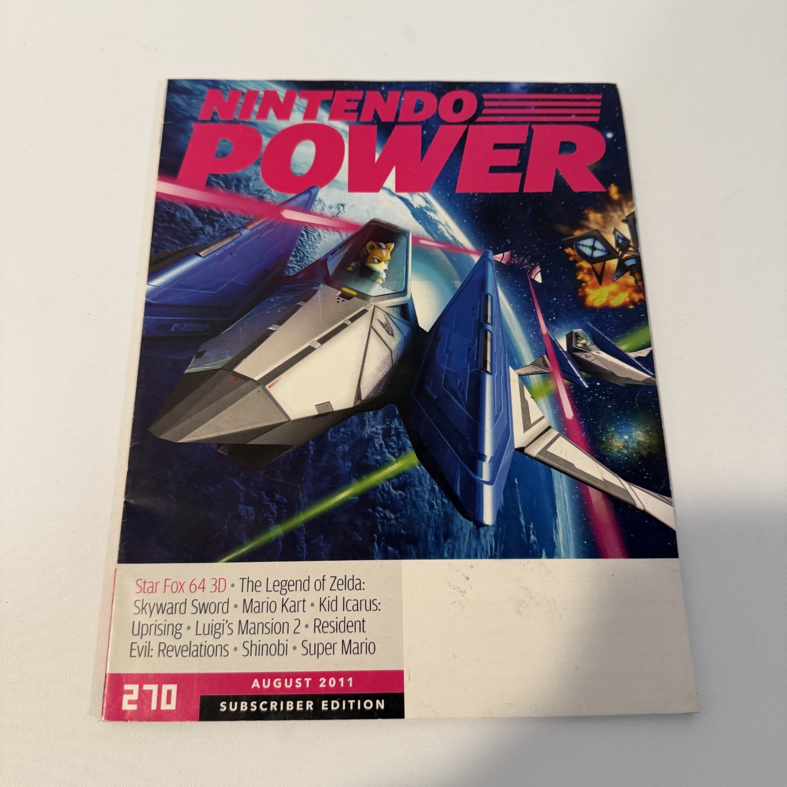 Nintendo Power Volume 270 Star Fox 64 3D Subscriber Edition Magazine Issue