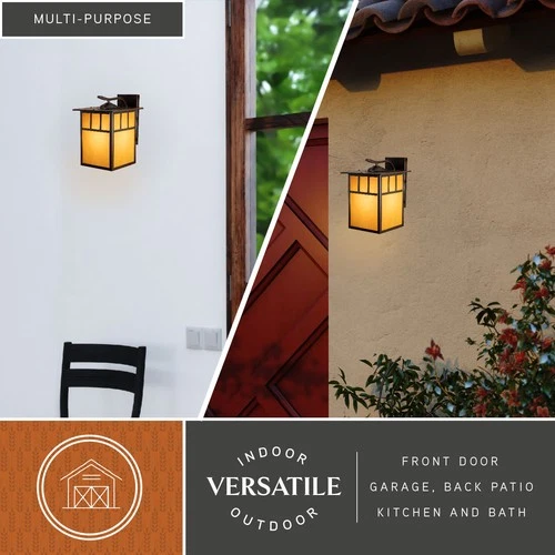 Vaxcel Lighting OW14693 Mission 1 Light Outdoor Wall Sconce - 9 - Bronze - Picture 5 of 11