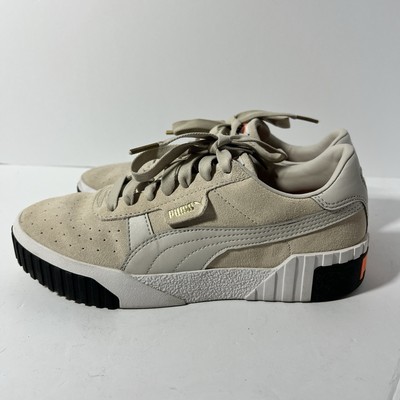 PUMA Women Cali Sneakers Suede Khaki Color In Women s Size 8.5 NO BOX Real Nice