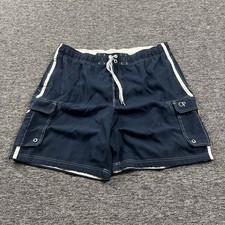 Y2K 2000s Ocean Pacific Baggy Surf Cargo Board Shorts Navy Blue Size XL