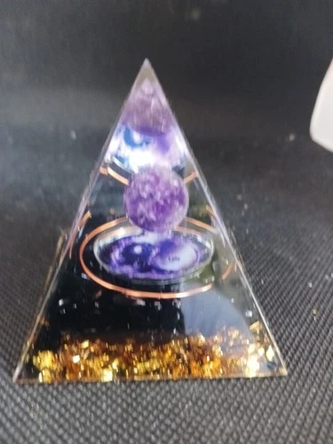 HEALING ORGONE ORGONITE PYRAMID ROSE QUARTZ LARGE REIKI ENERGY CHARGED CRYSTAL