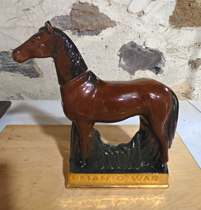 Man O' War Ezra Brooks Bourbon Whiskey Decanter