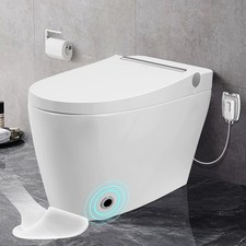 Heated Seat Smart Toilet,One Piece,Automatic Flush,sensor Flush,blue Night Light
