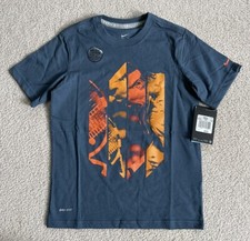 NWT Nike Rafa Rafael Nadal Dri Fit Shirt Tee Youth Boys Size XS Charcoal Gray