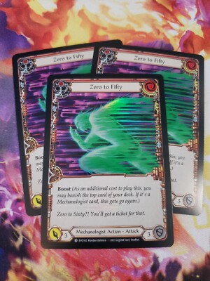 3x Zero to Fifty Red Foil Playset Bright Lights Flesh and Blood FAB