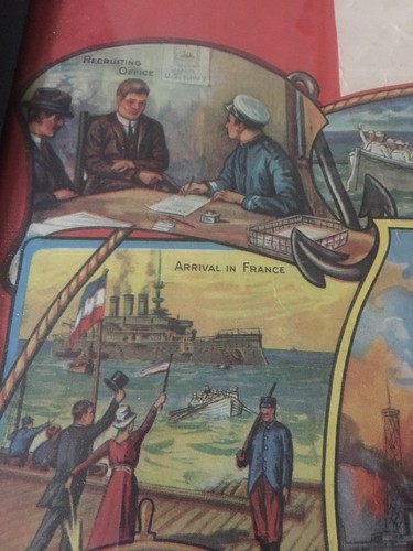Vintage Our Home Defenders WWI Navy Poster Framed Original James Lee 1918 - Picture 2 of 9