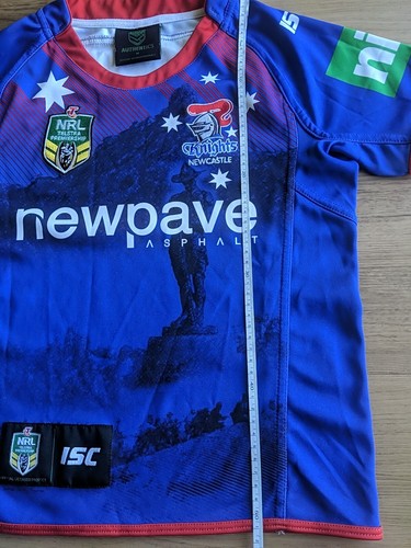 Newcastle Knights ANZAC Jersey M Medium NRL Rugby League ISC ARL NSWRL Stains - Picture 13 of 23