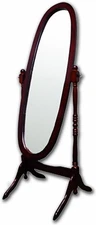 Cherry Finish Cheval Floor Mirror