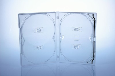 5 Amaray DVD Hüllen / Farbe: transparent / 4er 4fach DVD Box