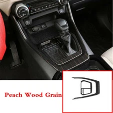 Peach Wood Grain Inner Gear Shift Box Panel Cover Trim For Toyota RAV4 2019-2023