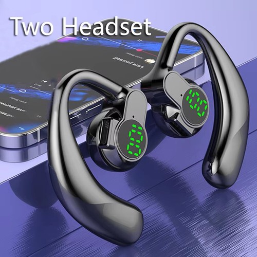 Bluetooth 5.4 Wireless Headset Driving Trucker Earbud Noise Cancelling Earpiece - Photo 14 sur 26