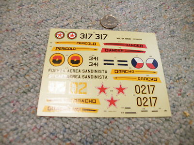 Revell Monogram decals 1/48 MIL-24 Hind Helicopter  My ref - Box 3  Lot 12