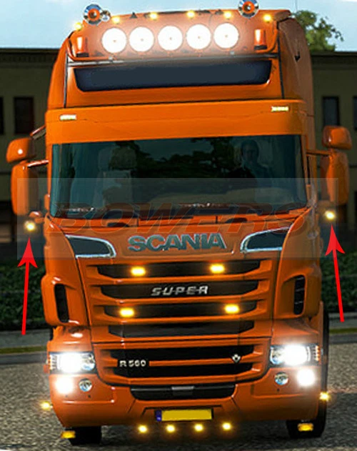 GENUINE HELLA LOLLIPOP LOLLYPOP EARRING AMBER ORANGE TRUCK MIRROR LAMP LIGHT - Image 3 of 3