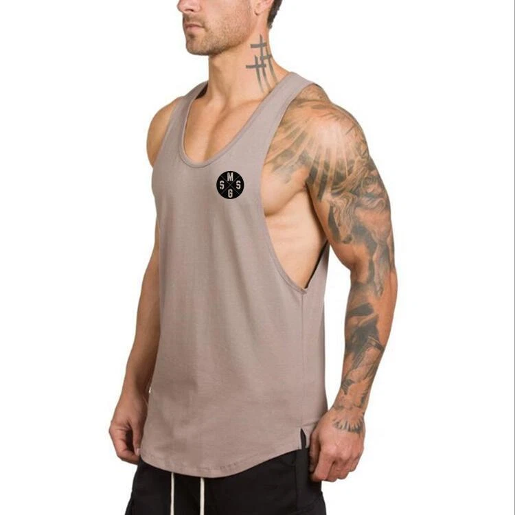 Men's Sport Undershirts Bodybuilding Gym Loose Fit Muscle Cut Stringer Tank  Tops