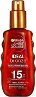 Ambre Solaire Ideal Bronze Protective Oil Sun Cream SPF15, High Sun Protection