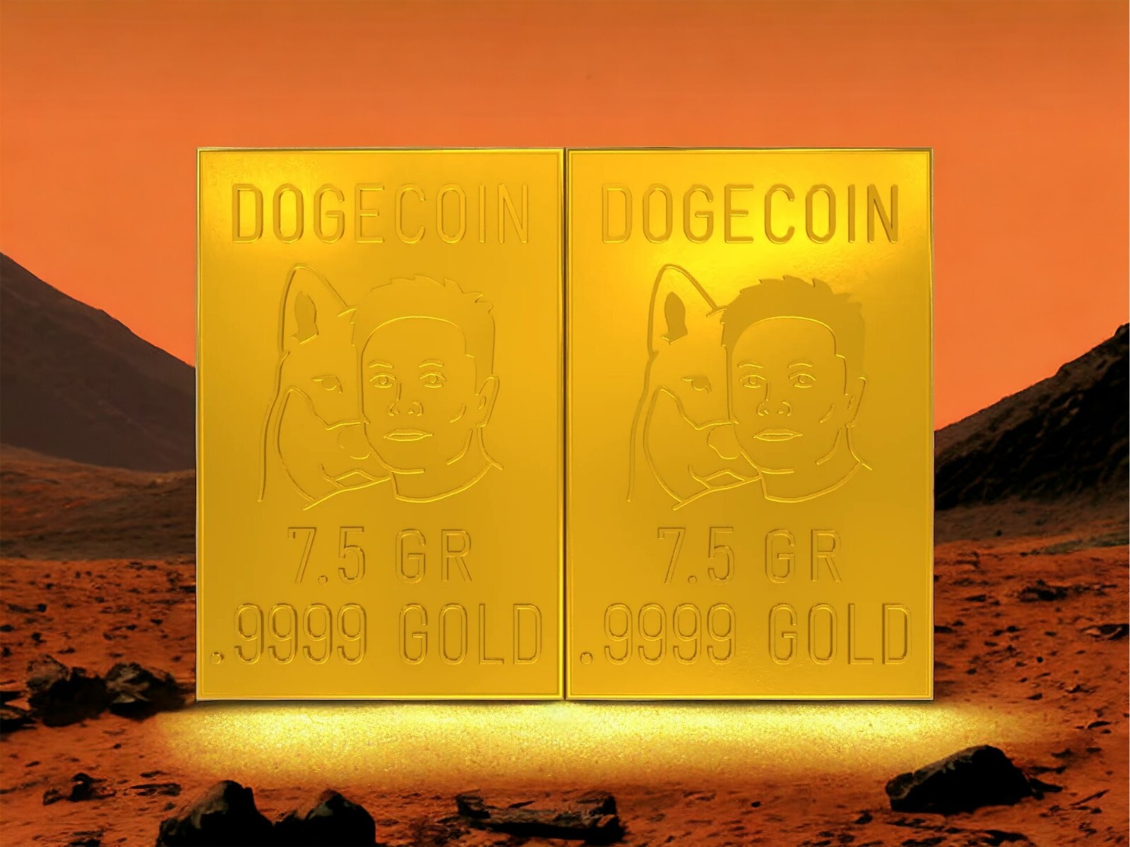 S L1600 Investment Opportunity: 1G Gold Bar With Elon Musk &Amp; Dogecoin Print T