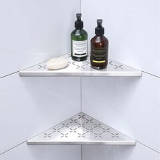 12" Corner Shower Shelf 2pack Shower Shelves Sus304 Stainless Steel Bathroom She