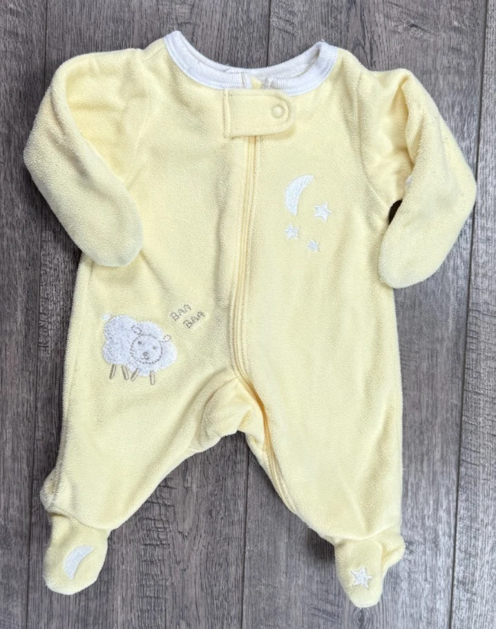 Baby Girl Clothes Vintage Gymboree Preemie Fleece Baba Sheep Footed Outfit