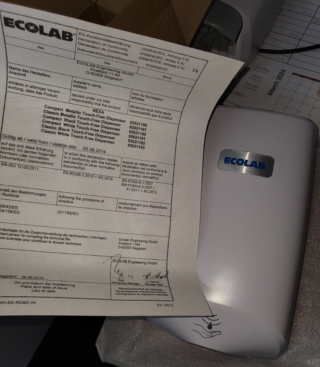 9202-1193 ECOLAB Nexa Classic Touch-Free Hand Hygiene Dispenser