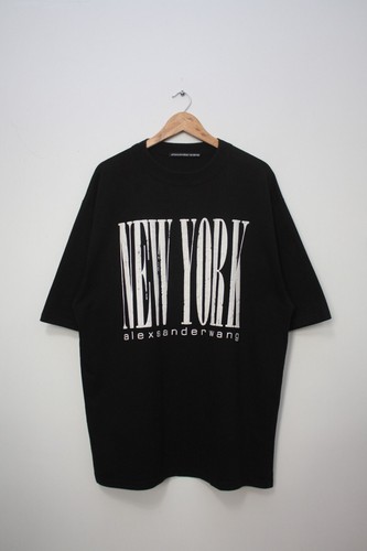 Alexander Wang "New York" Black Big Logo T-Shirt