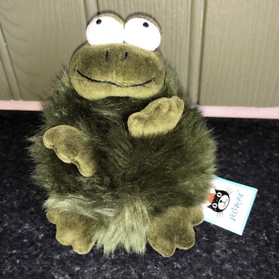 Jellycat ''I am Puff Ball Frosch'' Vintage J83 2000 Puffball weiches Plüschtier mit Etikett