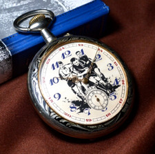 Rare Swiss Pocket Watch DOXA Antique Pocket Watch with Unique Design Serviced