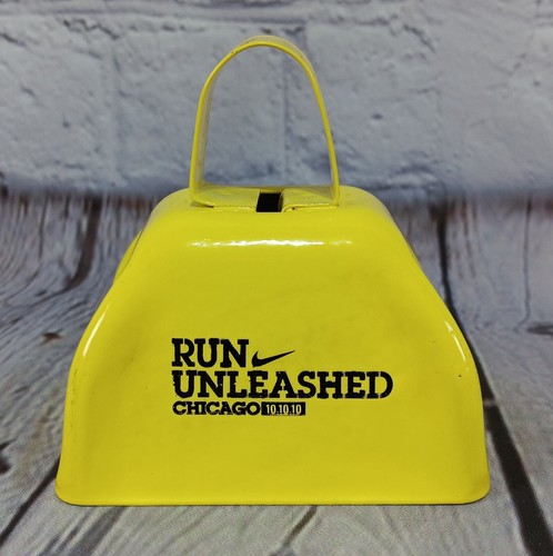 Niketown CHICAGO Run Unleashed Yellow Cowbell Bell Race Nike 10.10.10 Marathon - Picture 3 of 14