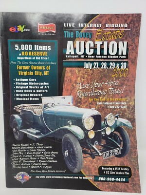 Kruse Int'l Auction Catalog Bovey General Mills Estate Cars  Motorcycles Guitar + | eBay