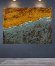 Mark Little original Seascape Painting 81” X 62” Abstract,Modern, Pop XL Canvase