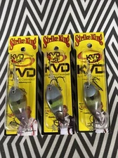 (3) STRIKE KING KVD 1.5 Flat Side Dives 8’ - Neon Bluegill- FAST SHIPPING!
