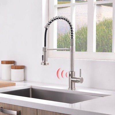 Touchless Kitchen Faucet,Hands Free Automatic Smart Kitchen Faucet Black Smart