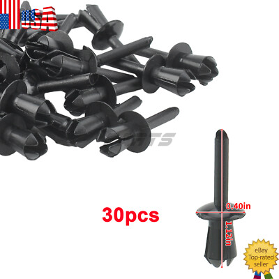 30x 5mm Plastic Rivet for Benz / BMW Fender Liner, Bumper, Radiator, Wheel Arch