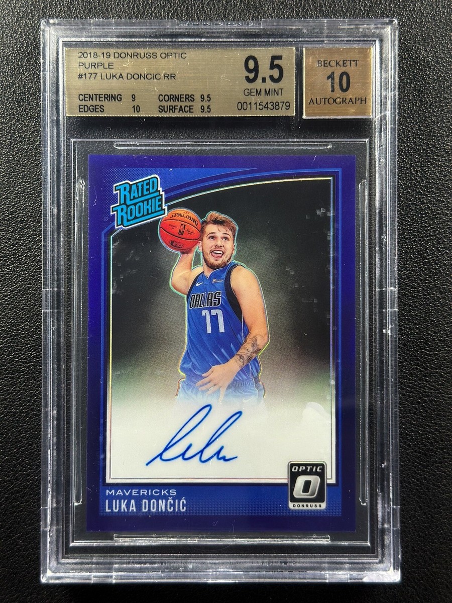 LUKA DONCIC BGS 9.5 2018-19 DONRUSS OPTIC #177 RATED ROOKIE LUKA DONCIC BGS 9.5 2018-19 DONRUSS OPTIC #177 RATED ROOKIE