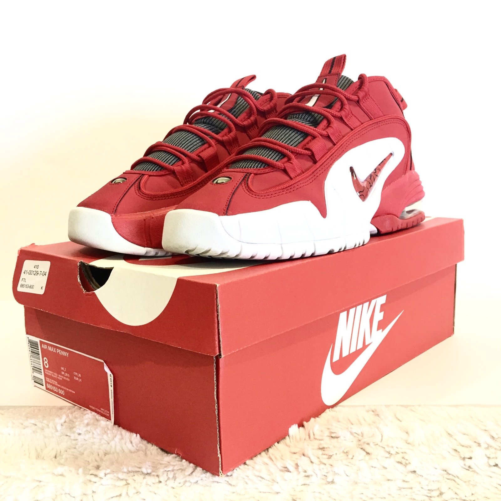 Nike air max penny università rosso - bianco - nero sz 8 rari hardaway pre - possedeva il sergente Nike air max penny università rosso - bianco - nero sz 8 rari hardaway pre - possedeva il sergente